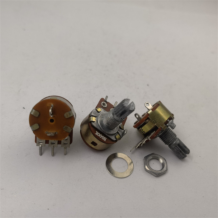 Chân phẳng loại 149 có công tắc Chiết áp B500K Chiều dài tay cầm 15MM Hoa