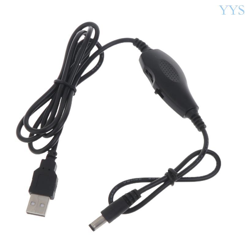YYS USB 5V đến 9V 12V 0 5A 5 5x2 1mm TRÊN Cáp Công Tắc Cho Loa Router LED