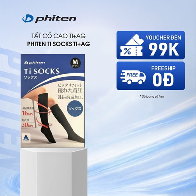 Tất Cổ Cao Phiten Ti Socks Ti+Ag
