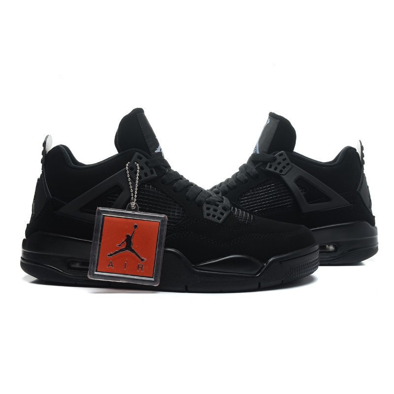 Giày bóng rổ nam Air Jordans 4 Retro Black-Light Graphite JATR