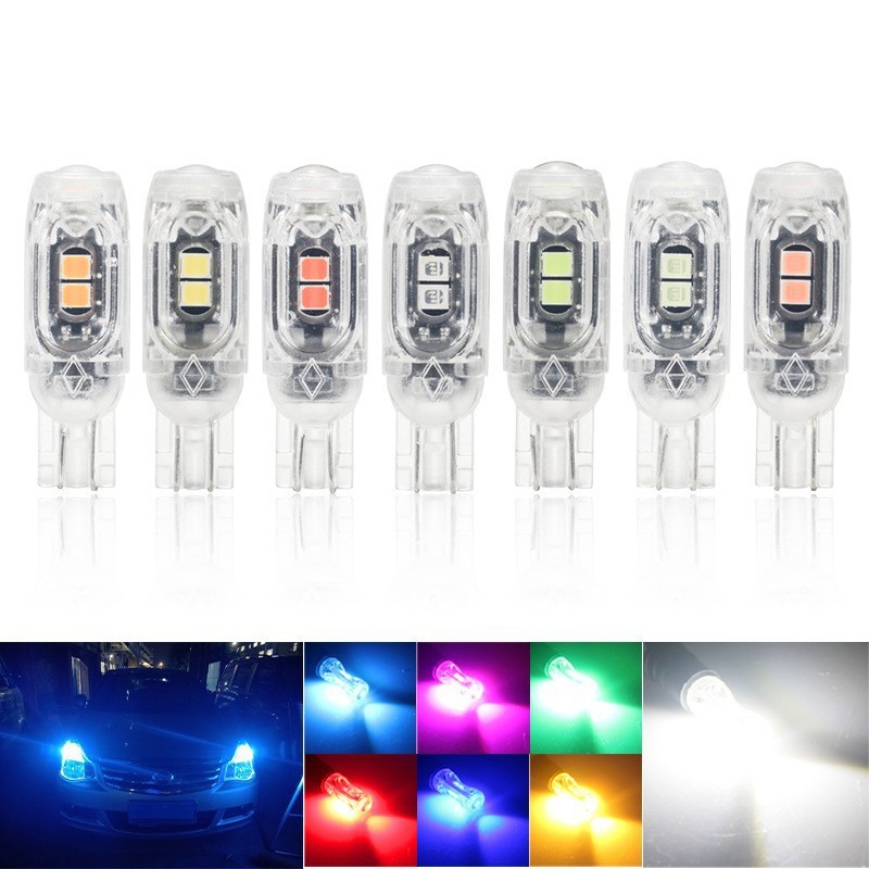 [4 Packs] Spot Width Lamp License Plate Light T10 2835 3030 5smd Car Led Highlight 5w5 Light Car Bul