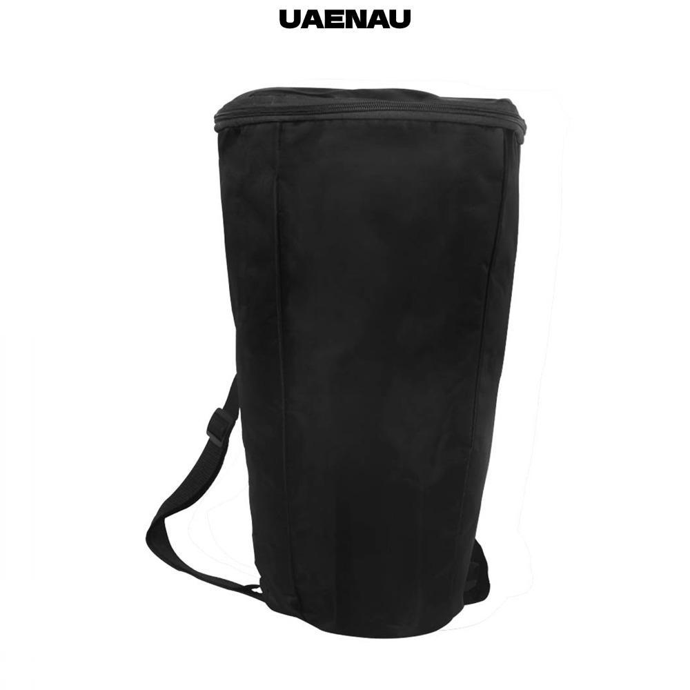 Túi trống UAENAU Djembe, Túi đựng trống cỡ 8 Inch màu đen, Ba lô trống vải di động cho trống Djembe