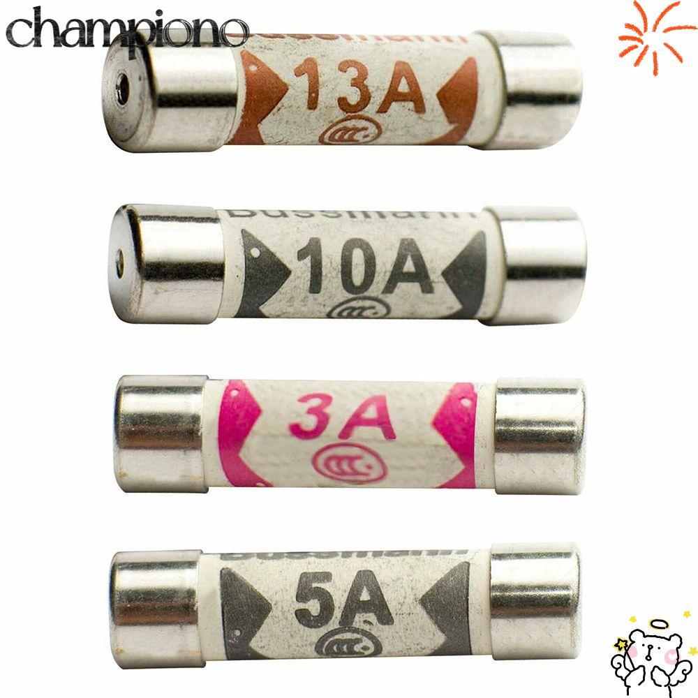 CHAMPIONO 10 Chiếc Gốm Cầu Chì Nhà Giữ Điện Cắm BS1362