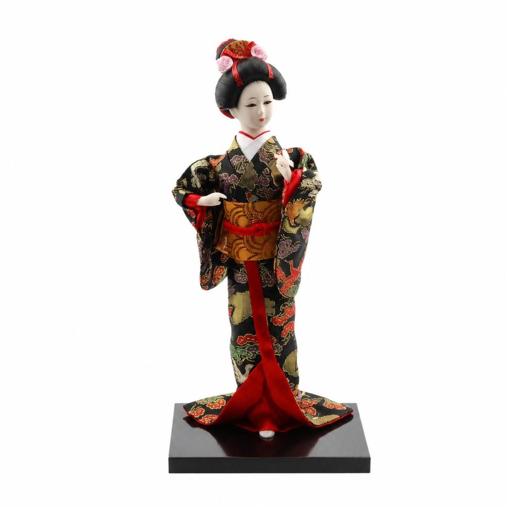 Nhật Bản Geisha Hình Trang Trí Tóc Để Bàn Búp Bê Geisha R9001