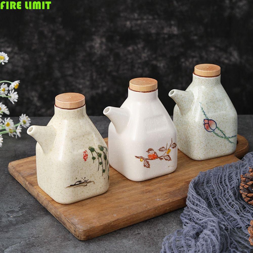 FIRE LIMIT Spice Jar Pepper Ceramic Organizer Sugar 350ml Hộp đựng gia vị sáng tạo