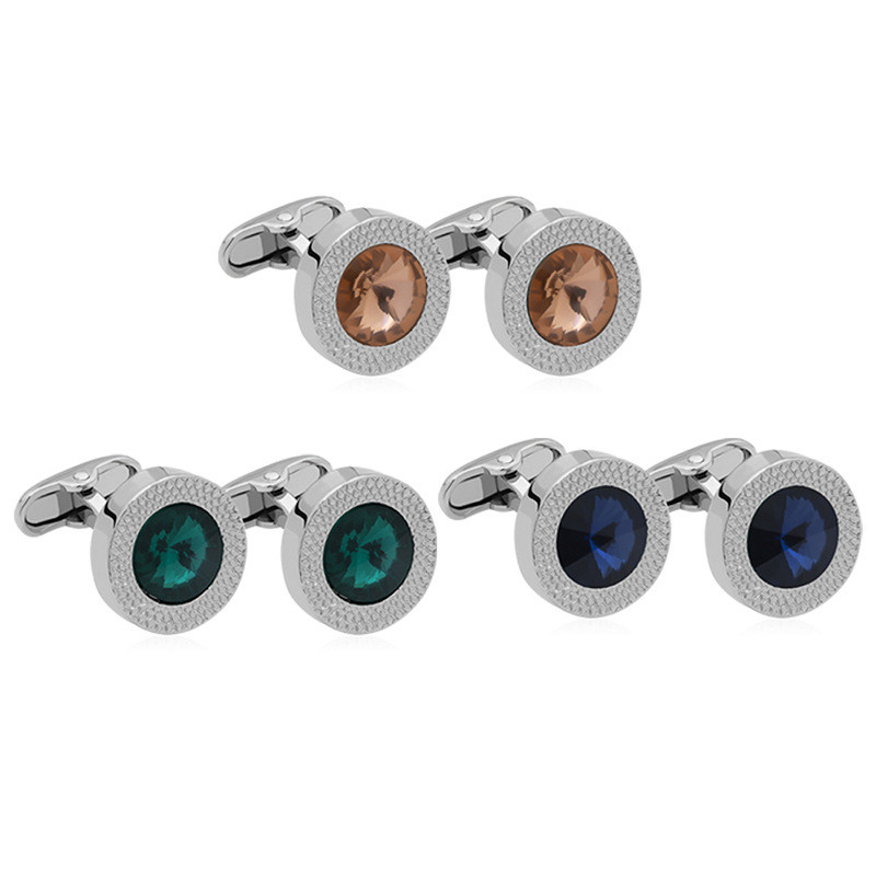9.1-Austrian Crystal Cufflinks Áo sơ mi kiểu Pháp mới Cuff Studs s