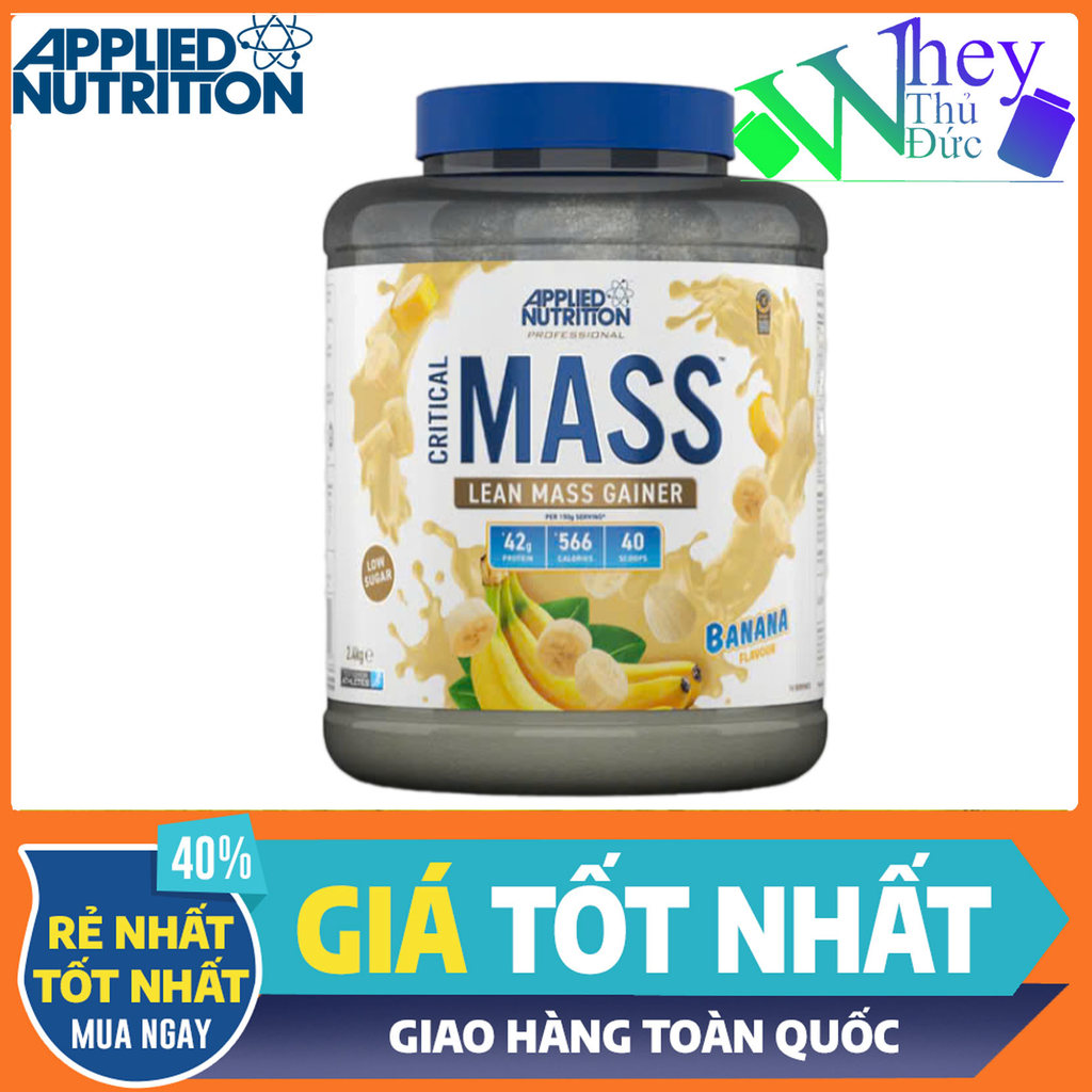 Critical Mass Lean Mass 2,4kg vị Chuối Applied Nutrition - Sữa tăng cân, tăng cơ cho người gầy