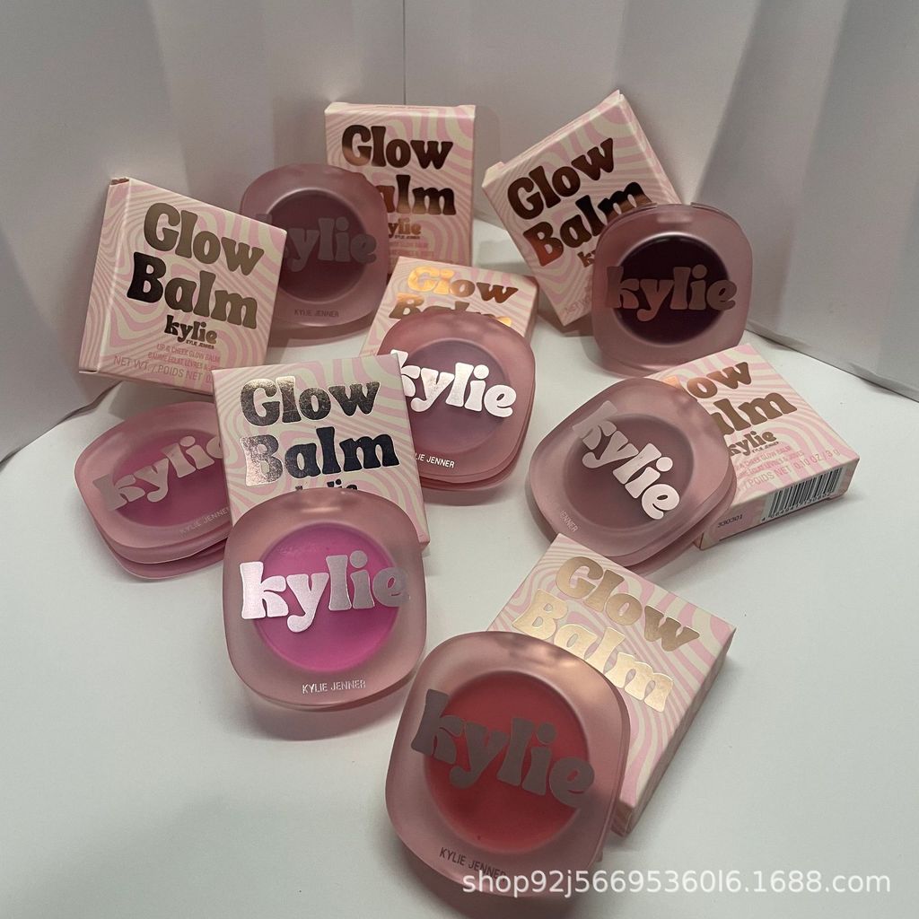 Kylie Blush GLOW BALM Lip Cheek Matte Dual-use Blush Cream Glossy Lip Gloss [ERB]