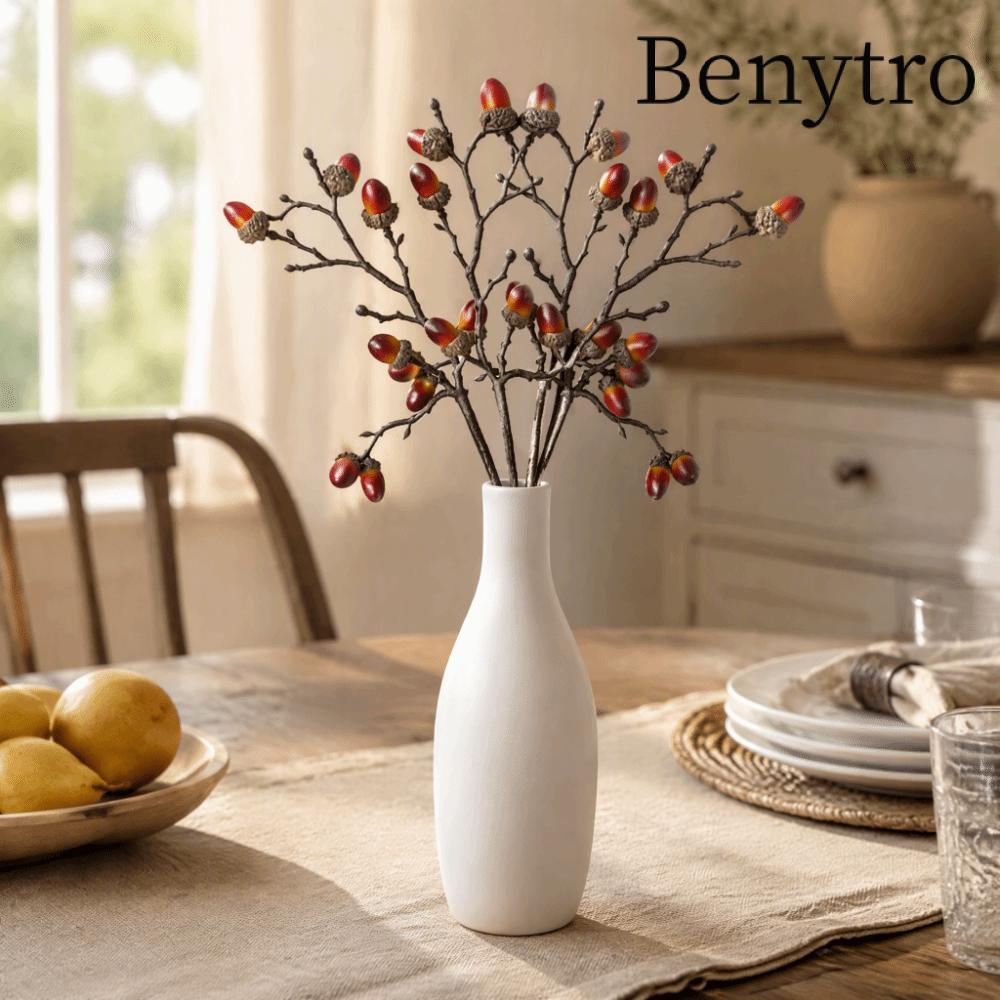BENYTRO 4 Chiếc Trang Trí Acorn Giả, Giả Thân Cam Màu Đỏ Nhân Tạo Acorn, Đảng Nhựa Chiều Dài 13,4in 