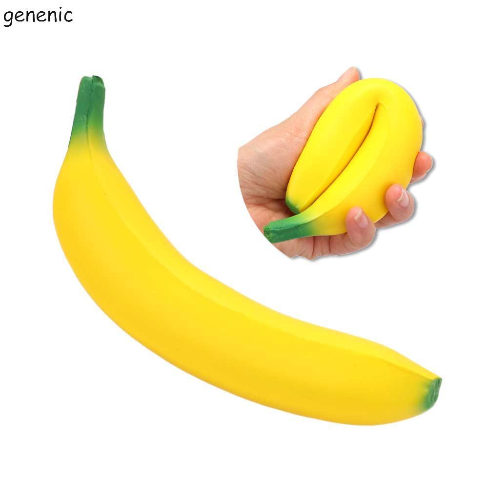 Đồ chơi chuối phục hồi chậm GENENIC, Mô phỏng tăng chậm Chuối mềm Squishy Banana, Máy ép hình quả ch