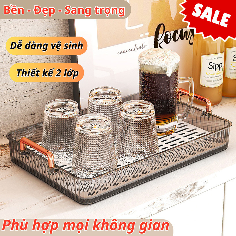 Khay Úp Ly Cốc Acrylic Joful home Thiết Kế Tinh Xảo, Cao Cấp, Trang Trí Bàn Uống Nước Sang Trọng