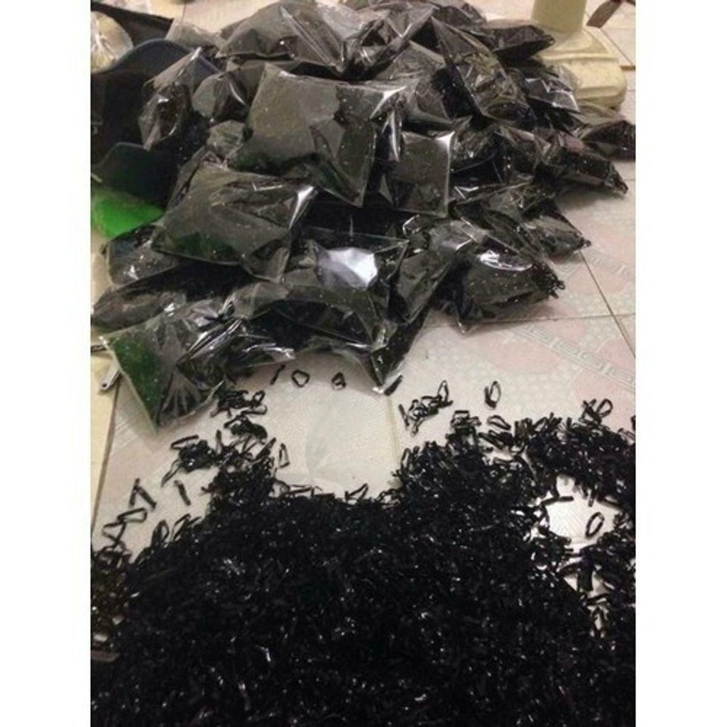 100gram Dây Thun Đen Cột Tóc Chun Đen Cột Tóc Tạo Kiểu