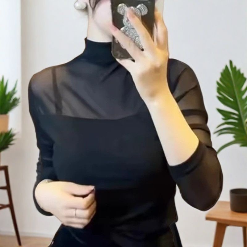 TMesh Base Shirt Women's Half-neck T-shirt Stretch Interior20251014