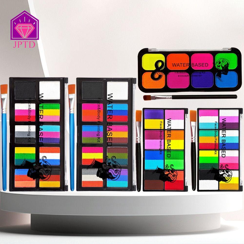 CABEZA Body Art Painting, Bộ trang điểm nhiều màu sắc Body Face Painting Kit, Hình xăm làm đẹp Không