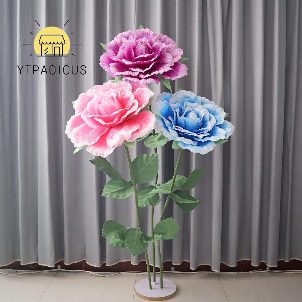 YURUYI PE Foam Hoa hồng nhân tạo, 50cm PE Foam Đạo cụ chụp ảnh khổng lồ, Kích thước lớn Hoa hồng càn