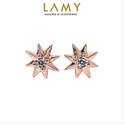 Khuyên tai nữ LAMY Star Sparkling Earrings Rose Gold 3287
