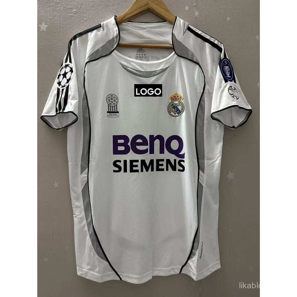 Áo bóng đá cổ điển Real Madrid thiết kế tùy chỉnh có chữ ký. Beckham Ronaldo Nistelrooy Ramos Terry