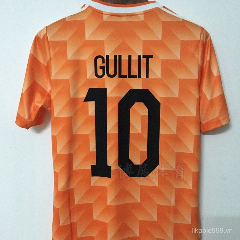 Áo bóng đá sân khách Retro 1988 Hà Lan phong cách sân khách của Ruud Gullit và Marco van Basten