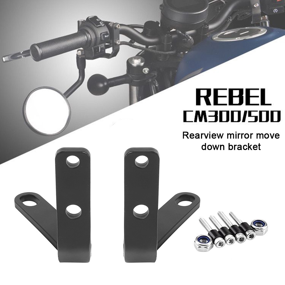 Tay Lái Xe Máy Phía Sau Gương Chiếu Hậu Chân Đế Phụ Kiện Cho Rebel CMX 500 300 Cho Rebel 500 300 202