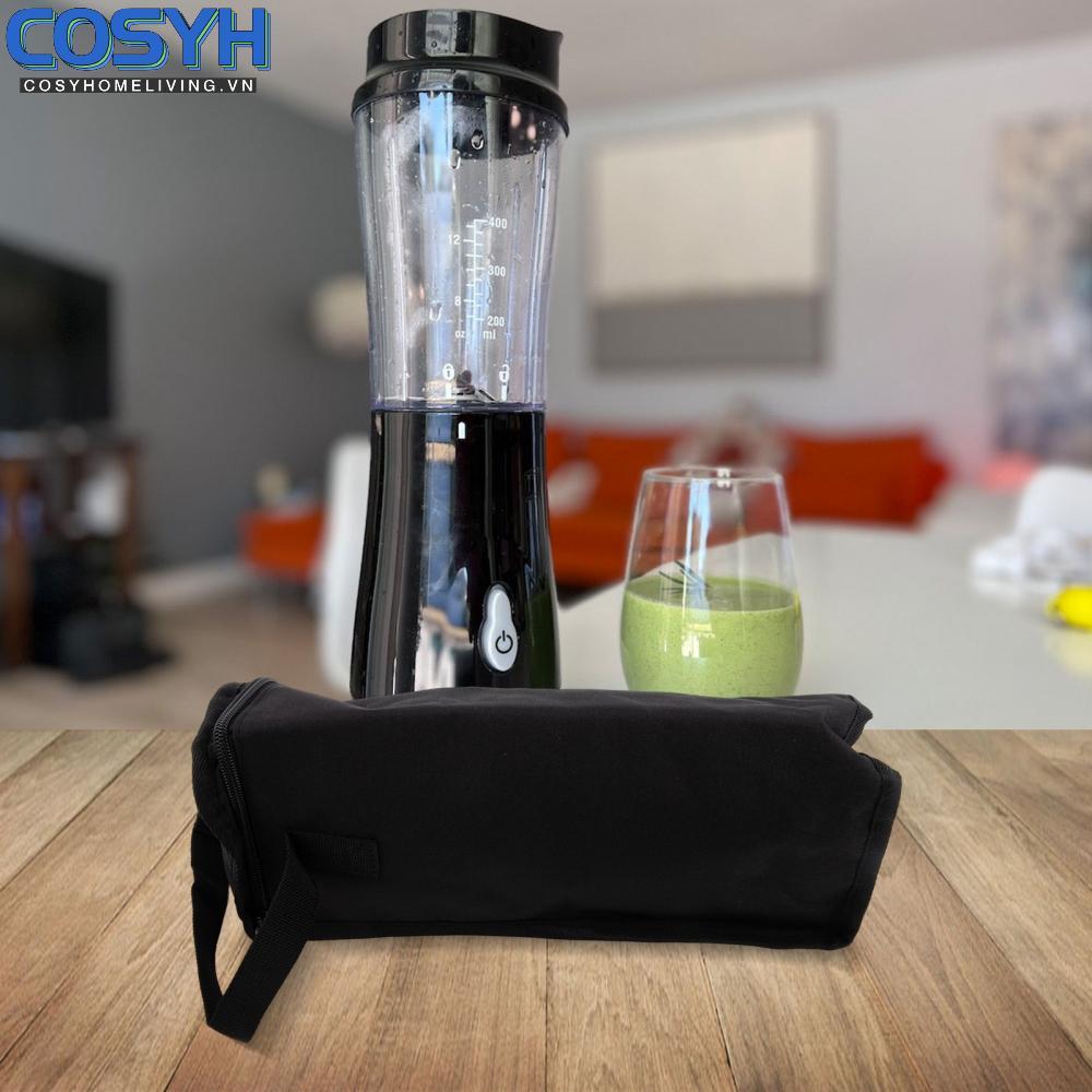 <cosyh>Travel Friendly Blender Tote Bag with Hand Strap for Small Devices Black