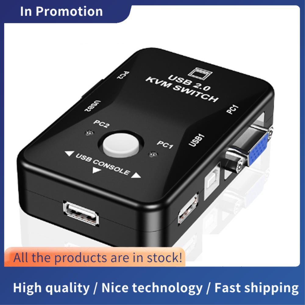 USB 2.0 KVM Chuột Switching Bàn Phím VGA Splitter Box Sharing Switch USB KVM Switch 2 Cổng VGA SVGA 