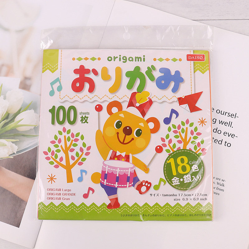 Hoạt Hình Nhật Bản Nhiều Màu Sắc Origami Giấy Nhiều Màu Trẻ Em Học Sinh Mẫu Giáo Handmade Origami Cắ