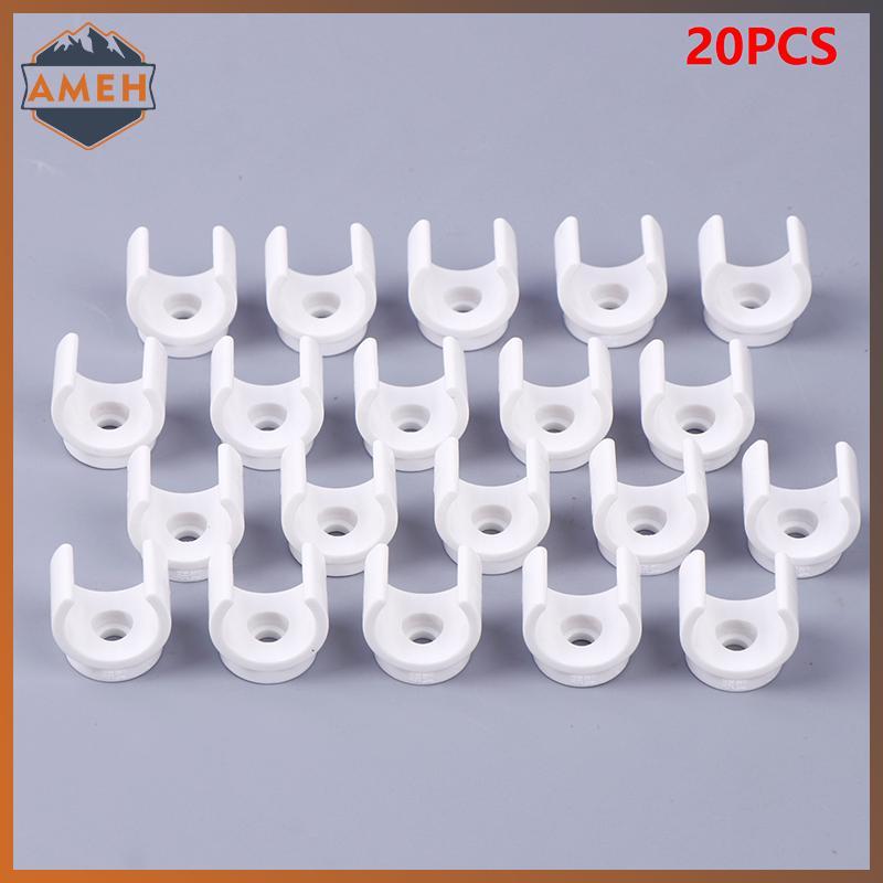 Technicolorepic 20 Chiếc 20 Mm PVC Kẹp Nước Kẹp Đầu Nối Phù Hợp Cho 0.5 / 0.79 Inch OD Khay TV Ống M