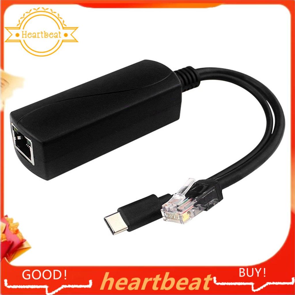 Bộ chia POE cho Raspberry Pi5 / 5 Thế hệ 5V 4A Giao diện Type-C Gigabit Ethernet Power qua Ethernet 