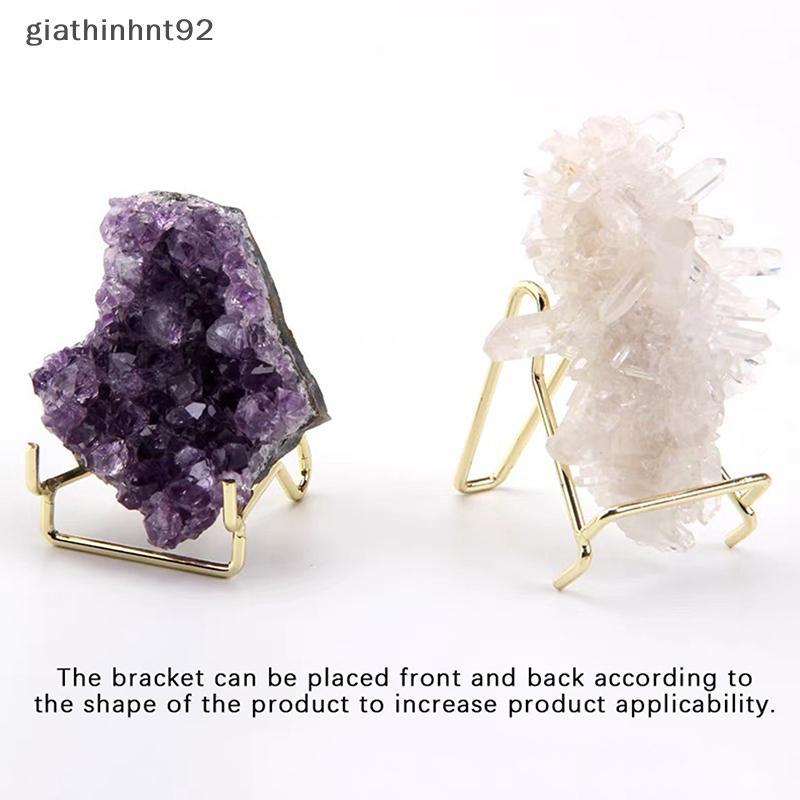 New kim loại cánh tay Giá vẽ đứng cho đá quý khoáng geode Rock home display chủ