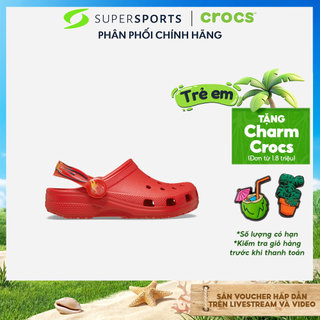 Giày Clog Trẻ Em Crocs Classic Metallic Flame Lights Backstrap - 212789-8C1 ADS07 LS300