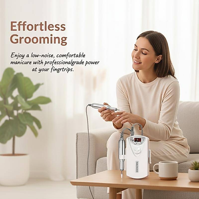 Máy khoan móng tay cầm tay có thể sạc lại BEDROOM 40000RPM để loại bỏ Gel Salon Home VN