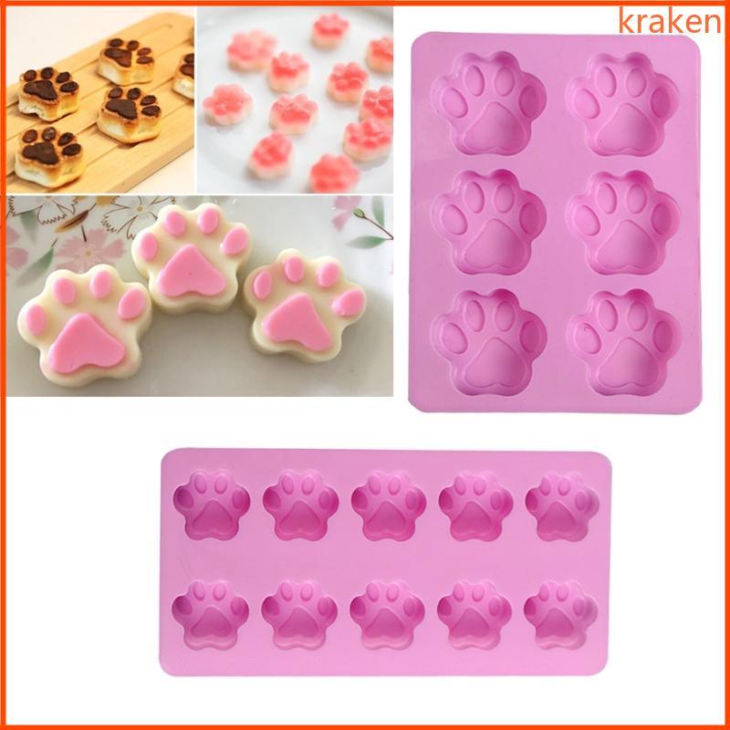 KRA Pet Paws Cats Paws Animal Silicone Kẹo Khuôn Bánh Sô Cô La