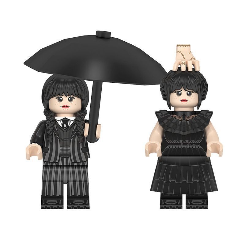 Tương thích với Lego Thứ Tư Minifigures Adams Gia Đình Mỹ Phim Truyền Hình Kinh Dị Truyện Tranh Nhân
