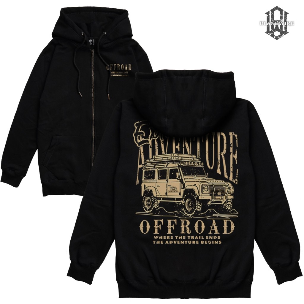 Land Cruiser Series Extreme Adventure Offroad Áo Hoodie có dây kéo 4x4 ngoài trời