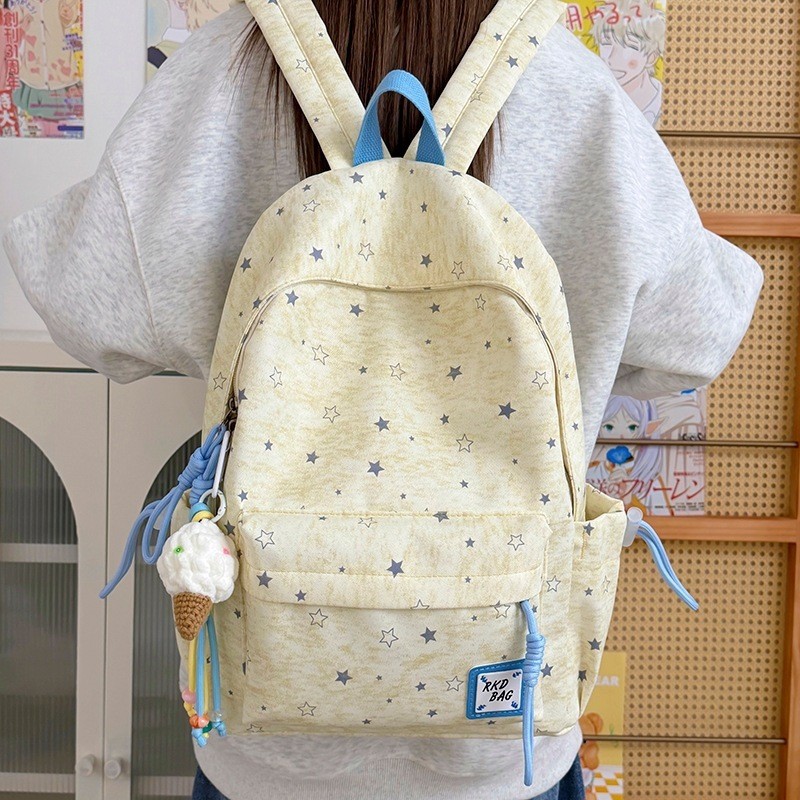 Pháp Thoáng Mát Cảm Giác Sương Âm Ngôi Sao In Đầy Đủ Phim Hoạt Hình Ngôi Sao Schoolbag Cô Gái Đi Học