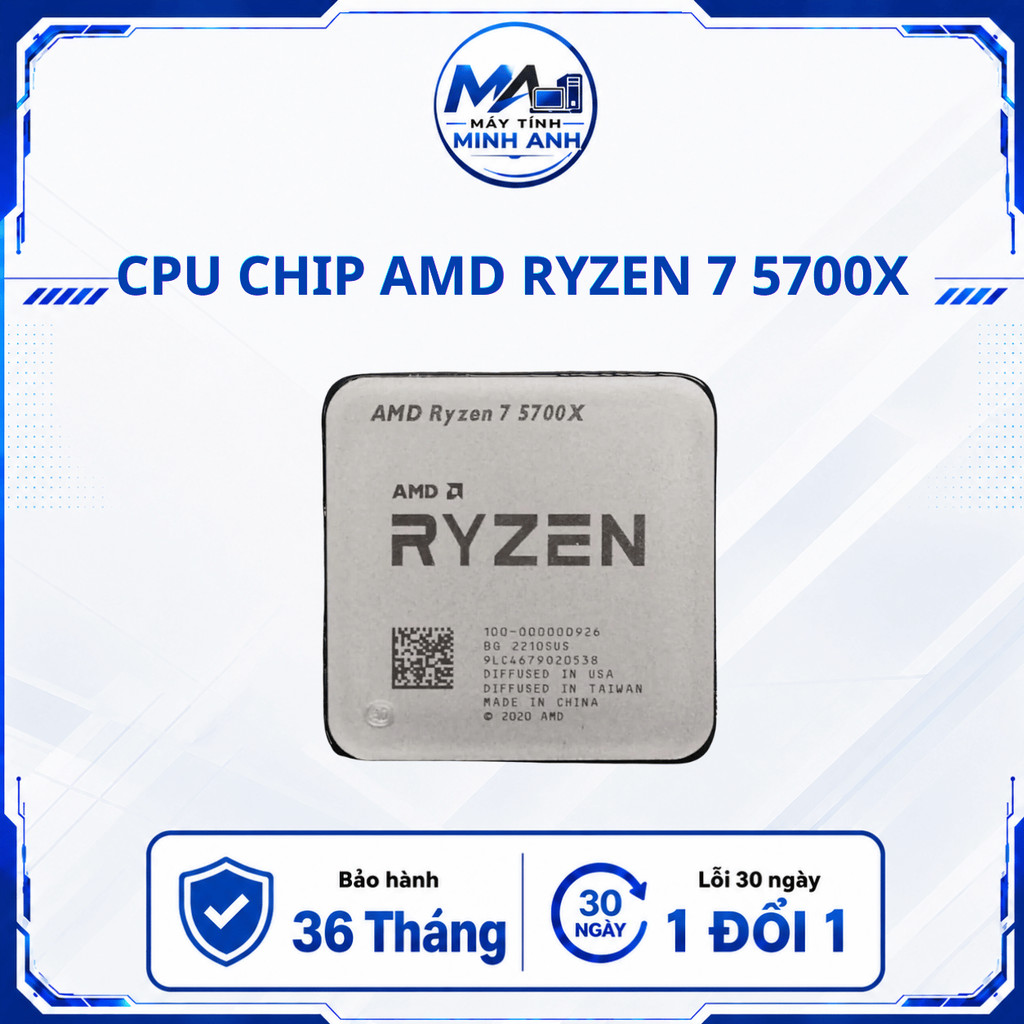 CPU CHIP Bộ xử lý AMD 5500 5500GT 5600G 5700X SOCKET AM4 TRAY Bảo hành 36 tháng