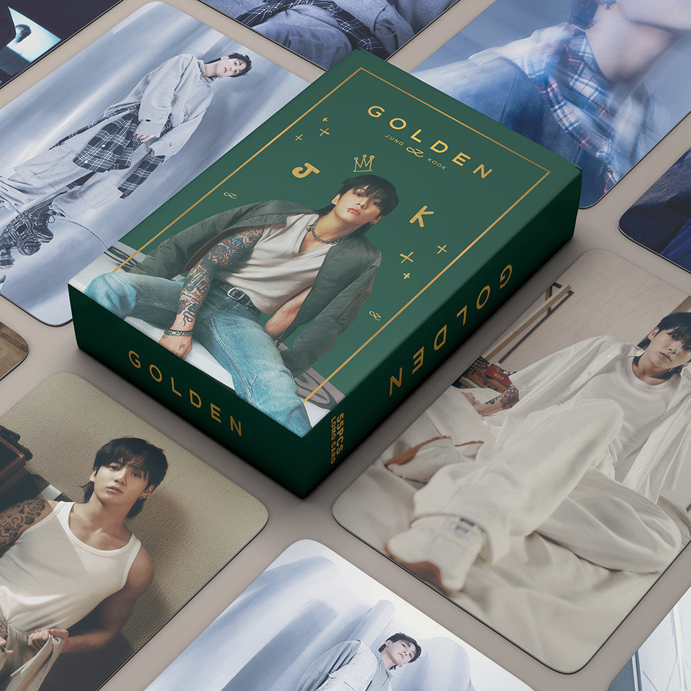 55 Miếng JUNGKOOK solo Album GOLDEN Photocard Tian JUNGKOOK Thẻ hỗ trợ JK Card