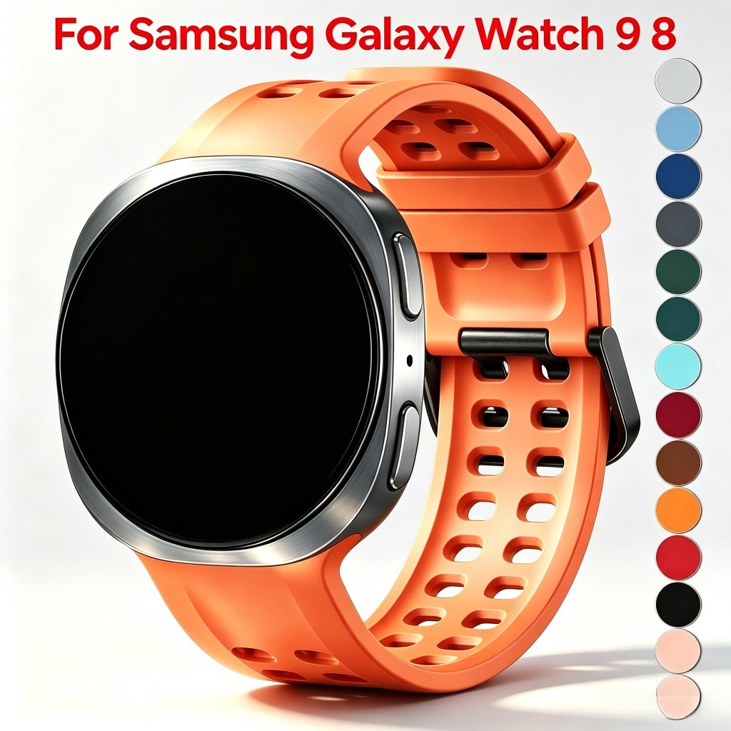 Dây Đeo Thể Thao Silicon Cho Samsung Galaxy Watch 9 8 40mm 44mm Galaxy Watch 8Class 46mm Dây Đeo Tay