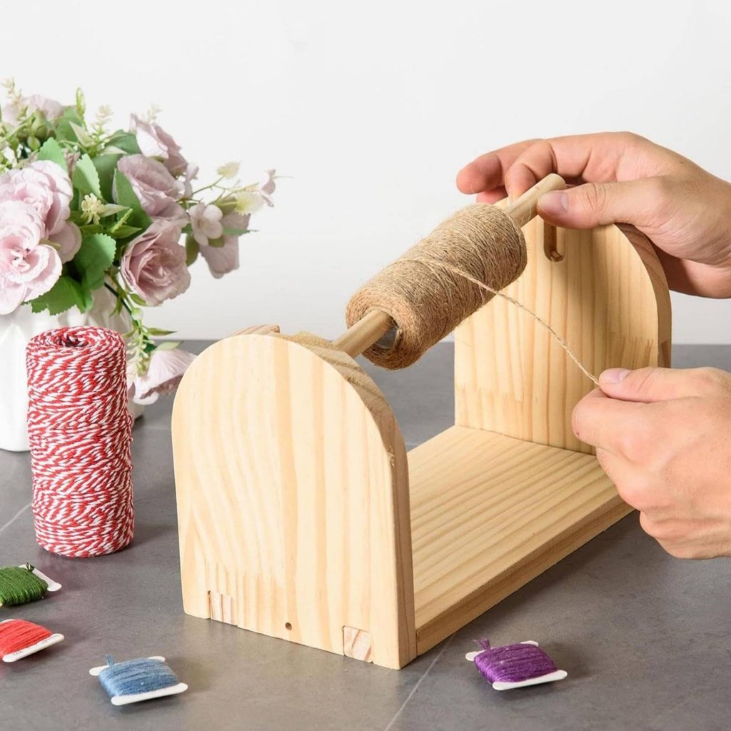 Tangle-Tangle-Less Sợi Giá đỡ chỉ Gỗ lâu trôi Giá đỡ sợi gỗ thì thầm-Quiet cho thợ thủ công