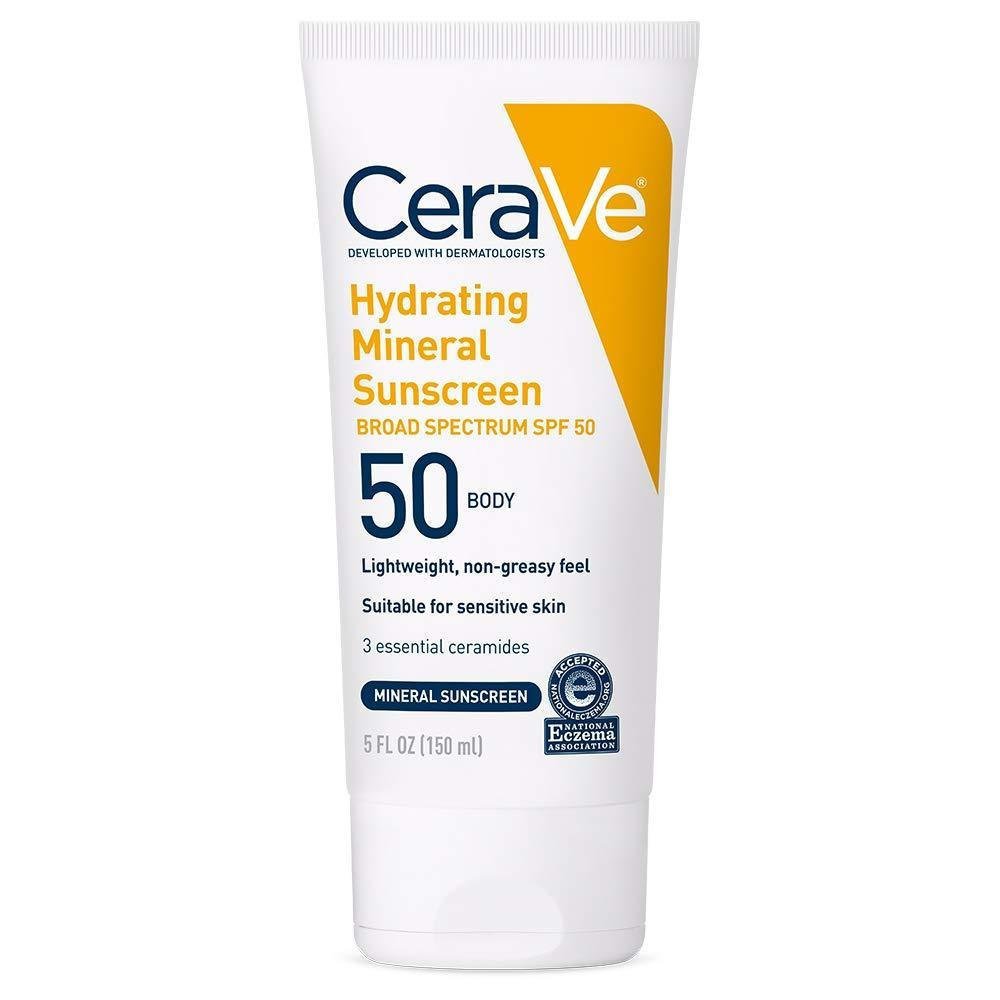 Kem chống nắng khoáng chất CeraVe SPF 50 với Zinc Oxide & Titanium Dioxide, Hyaluronic Acid & Cerami