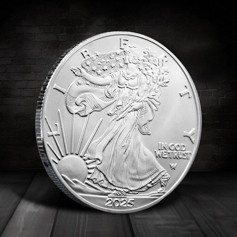 Spread Winged Eagle 2025 American Eagle Walking Free Coin Ounce Craft Gift Collection 7 / 26- / * + 