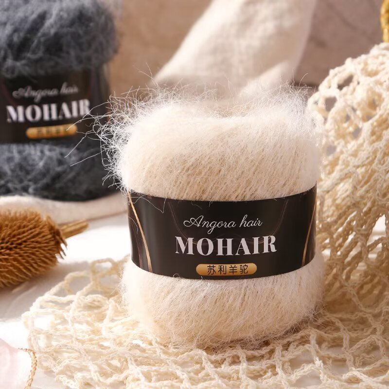 🔥có hàng sẵn🔥Sợi len Mohair cao cấp Len Mohair Sully Alpaca 25g Trung Bình Dày Tóc Dài Mohair Sợi Bó