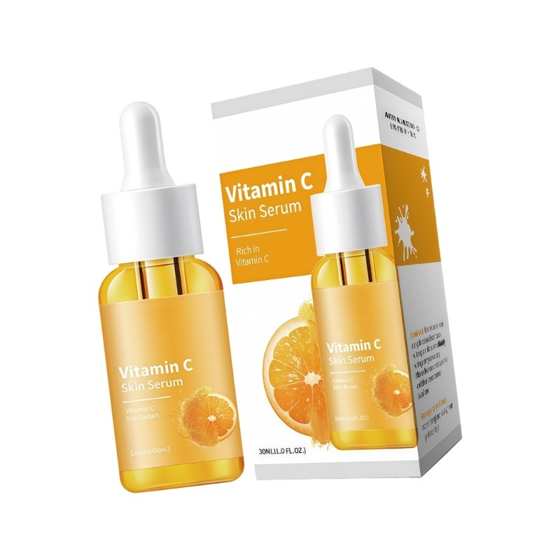 Da chai nhỏ giọt Vitamin C trái cho thói quen ban đêm và sử dụng hàng ngày Gói thùng Carton với 30 c