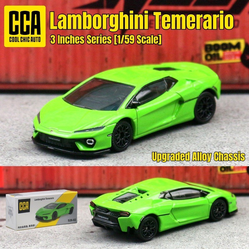 CCA Caipo 1: 59 Lamborghini Temerario Hợp Kim Xe Mô Hình Bìa Cứng Phiên Bản Xe Phù Hợp Trượt