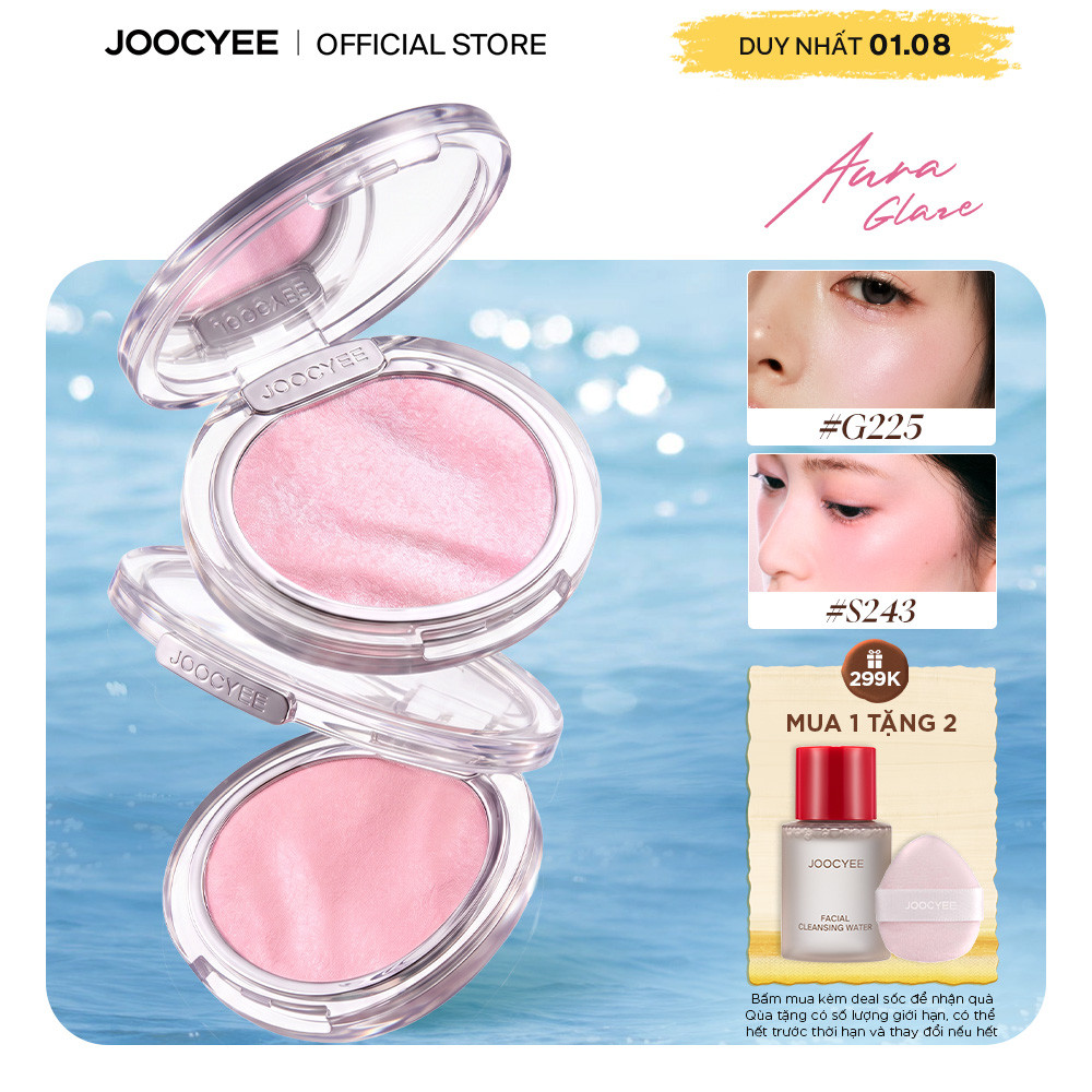 Má hồng AURA Hot Trend /bắt sáng/son bóng JOOCYEE Aura Blusher tự nhiên ửng hồng /Highlight bắt sáng ánh ngọc trai /Luminiuos Gloss dưỡng ẩm căng bóng bền màu | BigBuy360 - bigbuy360.vn