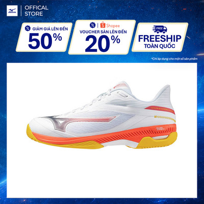 Giày Tennis Nam Mizuno Wave Exceed Court Ac - Trắng Cam - 61GA251860