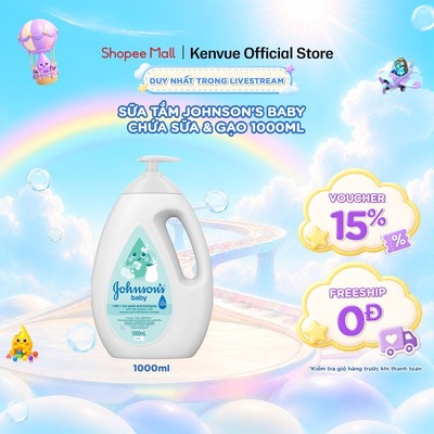 SVIP_Sữa tắm Johnson's Baby chứa sữa và gạo 1000ml