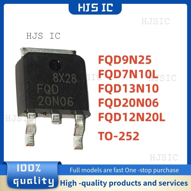 5 CÁI FQD20N06 FQD12N20L FQD7N10L FQD9N25 FQD13N10 FQD TO-252 Bán buôn ống dẫn hiệu quả trường