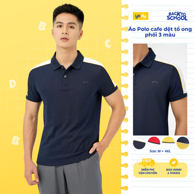 Áo Polo Nam YODY chất liệu Dệt Tổ Ong Phối 3 Màu trẻ trung năng động mềm mịn khử mùi APM5413