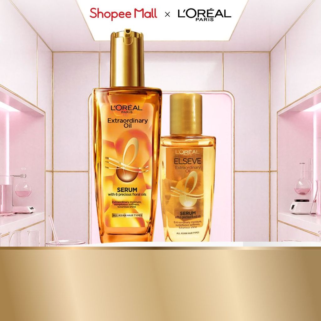 Bộ dầu dưỡng chiết xuất tinh dầu hoa tự nhiên L'Oreal Paris Elseve Extraordinary Oil Ultra Nourishing 130ml